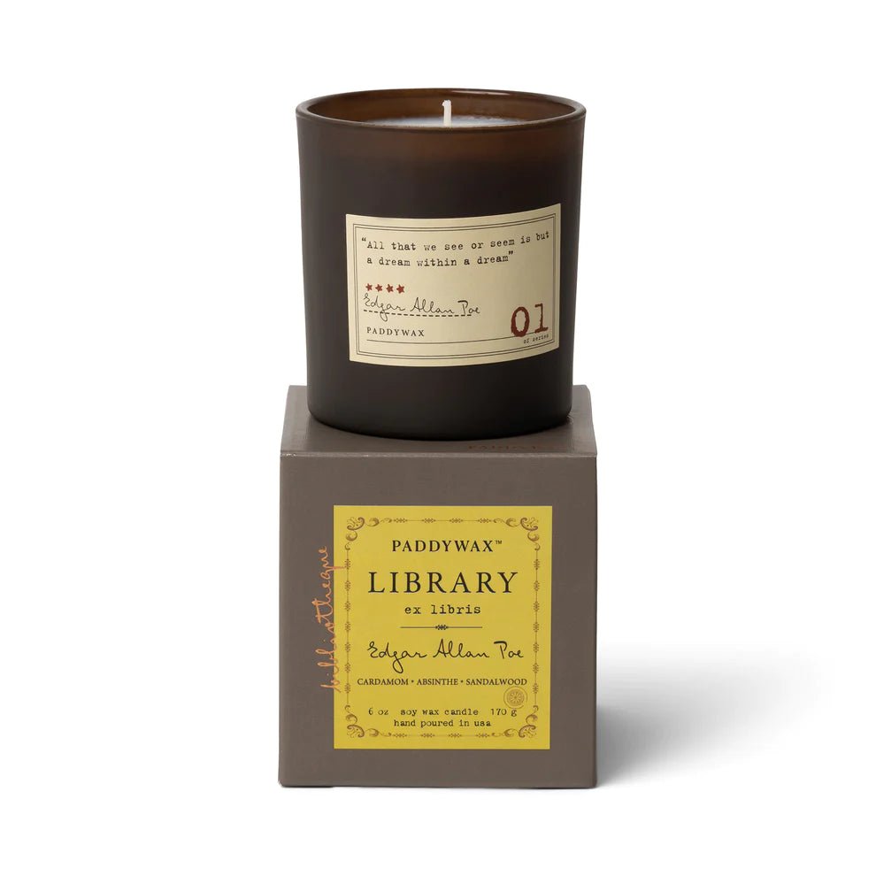 Library Candle Collection - Edgar Allan Poe - Mockingbird on Broad