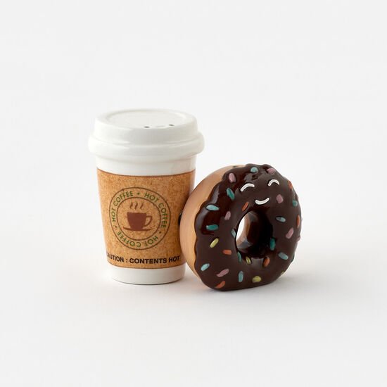 Salt And Pepper Shakers - Donut and Coffee - Mockingbird on Broad