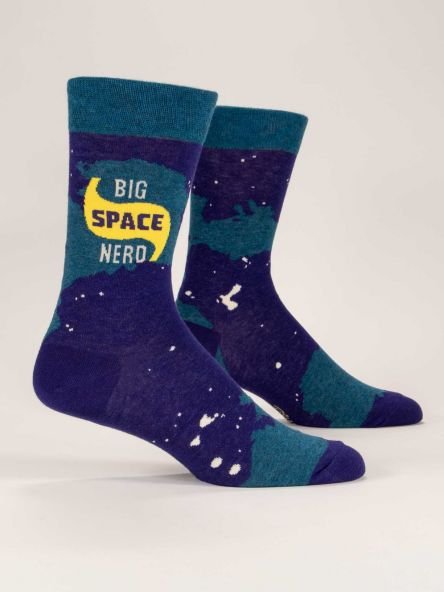 Mens Crew Socks - Big Space Nerd - Mockingbird on Broad