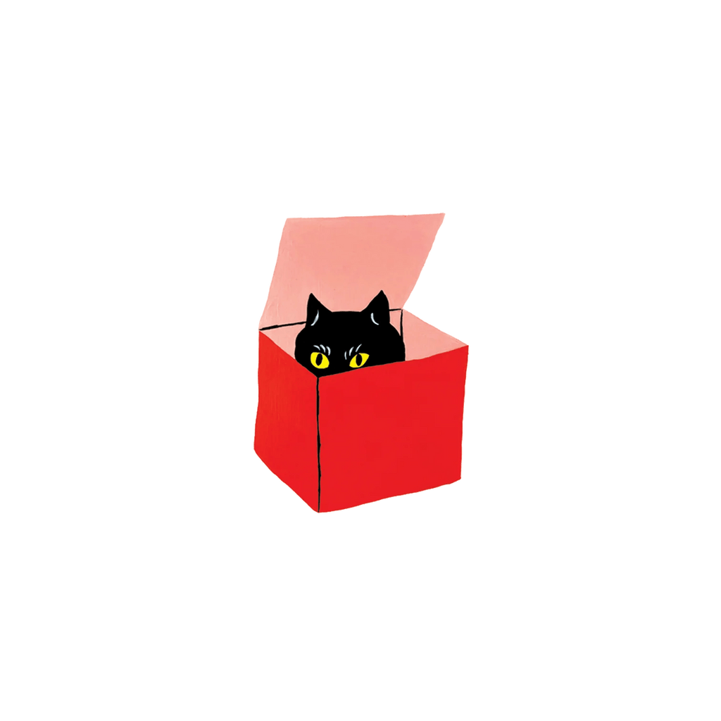 Tattly Temporary Tattoo - Cat in a Box - Mockingbird on Broad