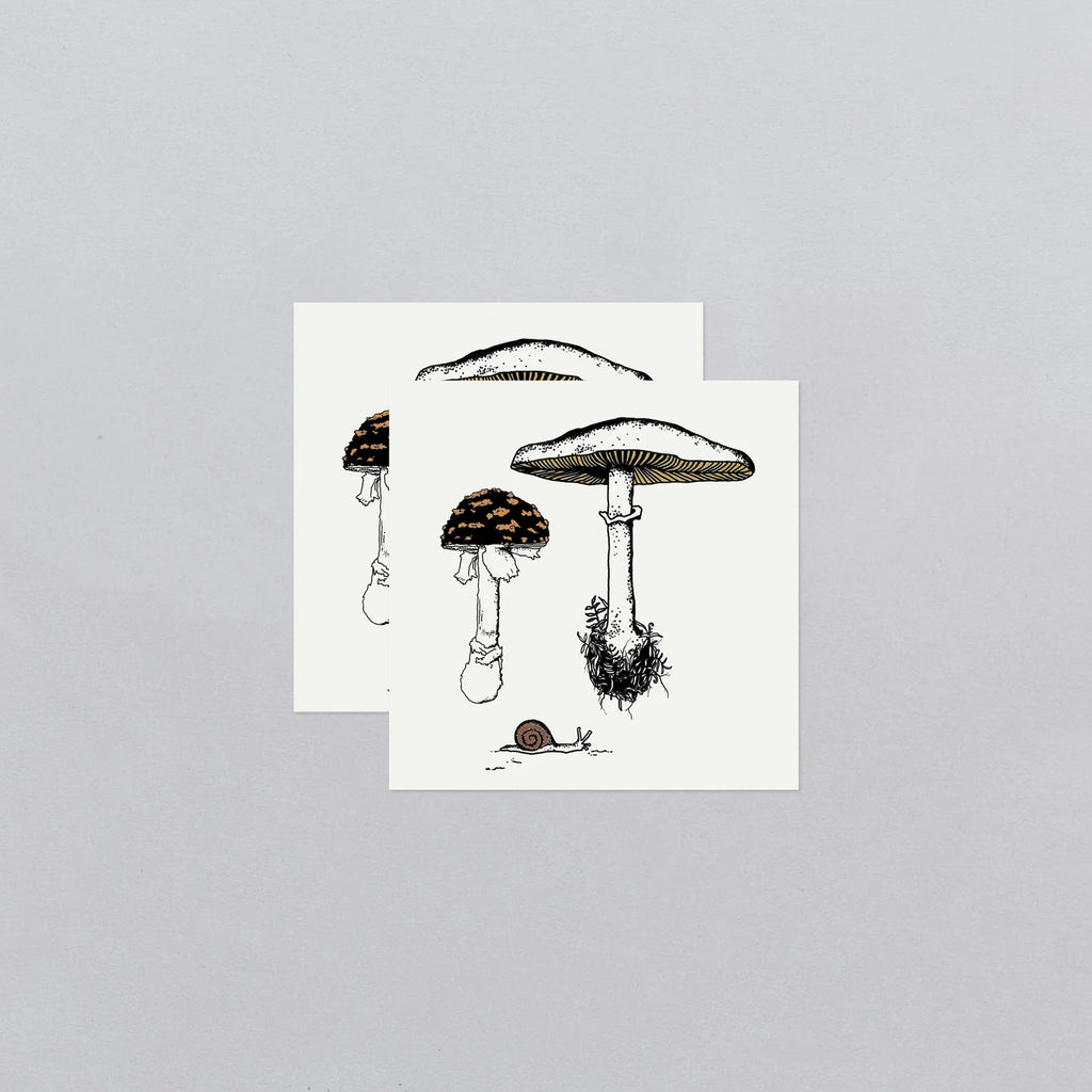 Tattly Temporary Tattoo - Fungi Garden Trio - Mockingbird on Broad