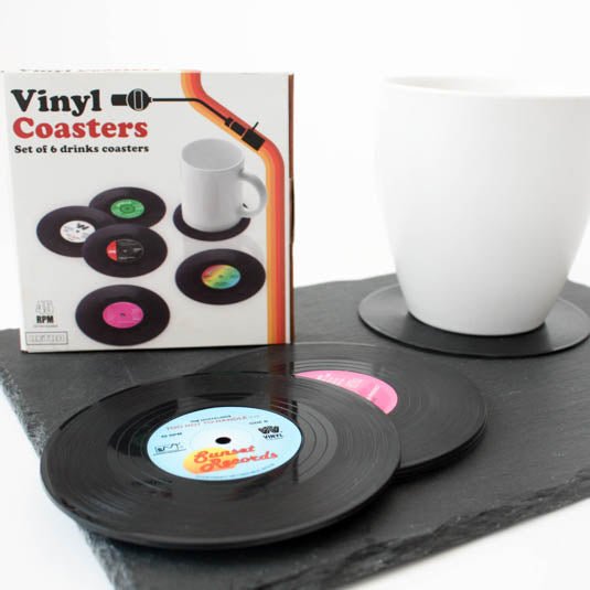 Vinyl Coasters - Mockingbird on Broad