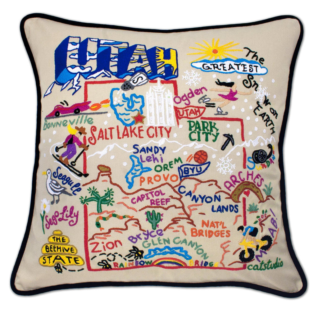catstudio - Utah Pillow - Mockingbird on Broad