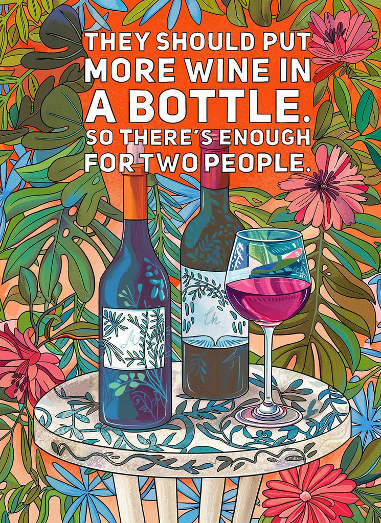 1000 Piece Puzzle| "They should put more wine in a bottle so there's enough for two people" - Mockingbird on Broad