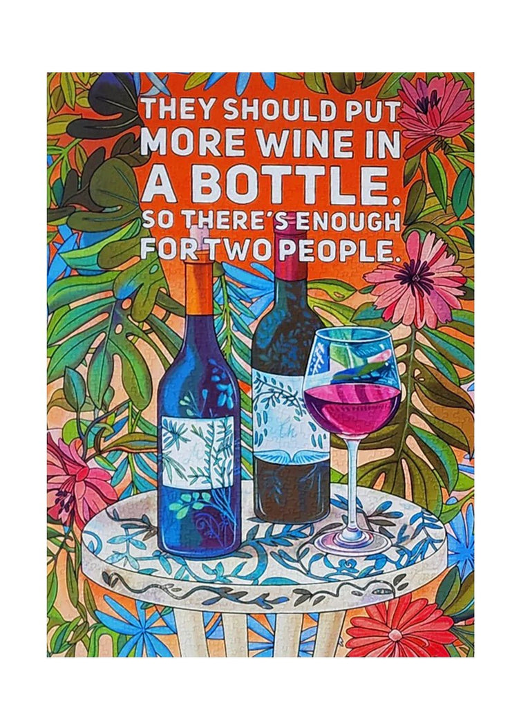 1000 Piece Puzzle| "They should put more wine in a bottle so there's enough for two people" - Mockingbird on Broad