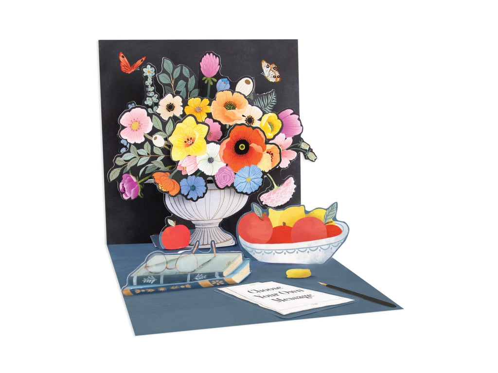 Pop Up Card - Baroque Dark Floral - Mockingbird on Broad