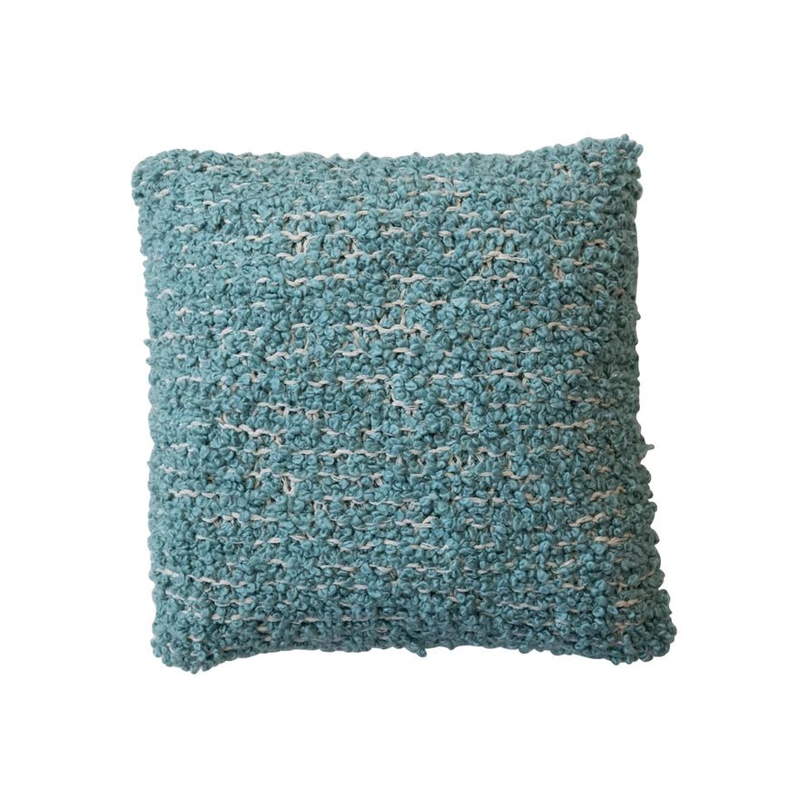 20" Square Woven Cotton Blend Bouclé Pillow - Mockingbird on Broad
