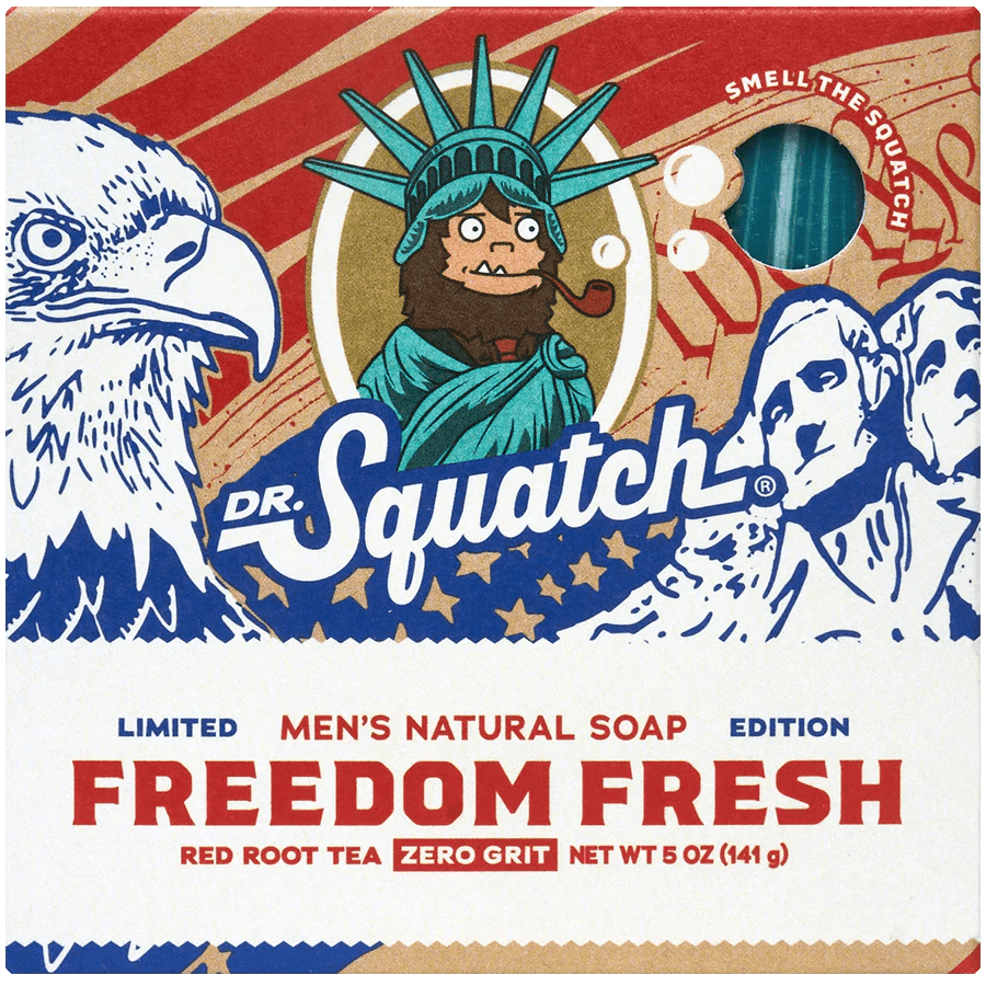 Dr. Squatch Men's Natural Soap - Freedom Fresh V3 - Mockingbird on Broad