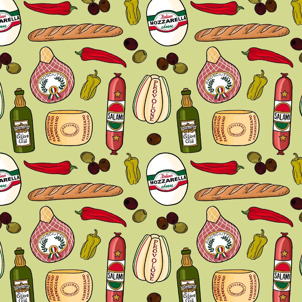 Wrapping Paper |Italian Meats & Cheeses - Mockingbird on Broad