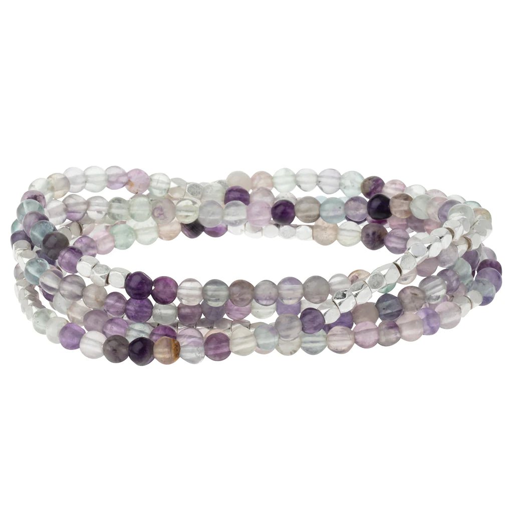 Stone Wrap Bracelet/Necklace - Fluorite - Mockingbird on Broad