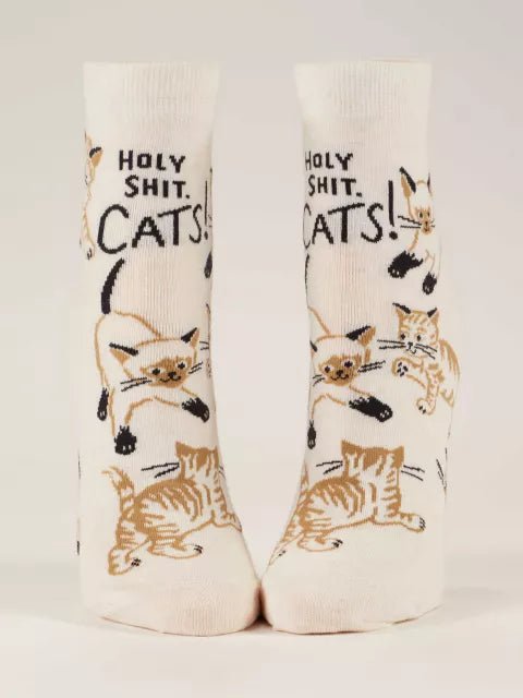 Ankle Socks - Holy Shit. Cats! - Mockingbird on Broad