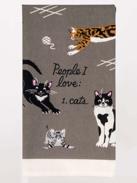 Dish Towel - People I Love: Cats - Mockingbird on Broad