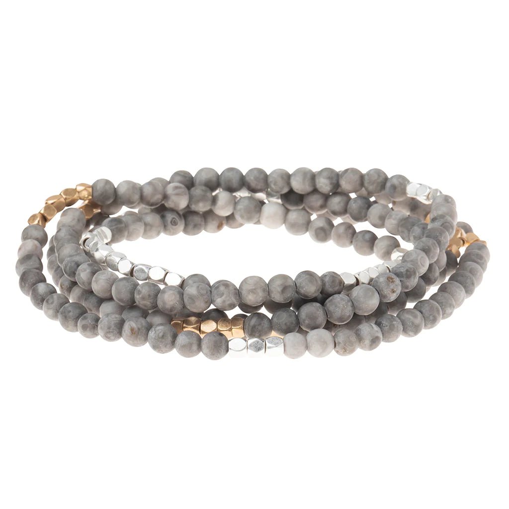 Stone Wrap Bracelet/Necklace - River Stone - Mockingbird on Broad