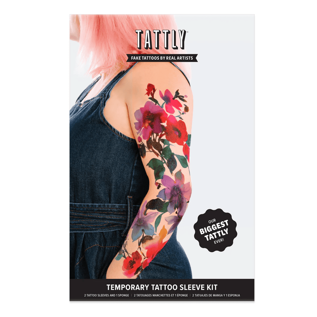 Temporary Tattoo - Floral Sleeve Kit - Mockingbird on Broad