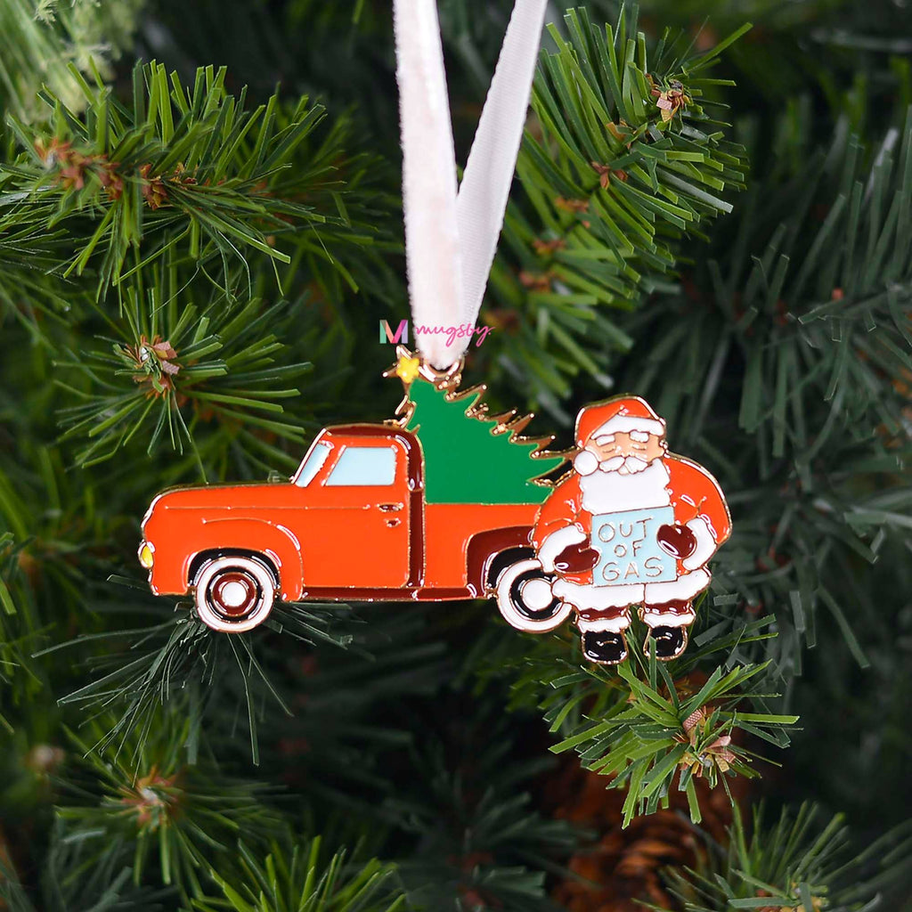 Ornament - Santa Out of Gas - Mockingbird on Broad
