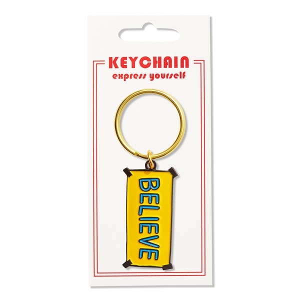 Keychain-Ted Believe Sign - Mockingbird on Broad