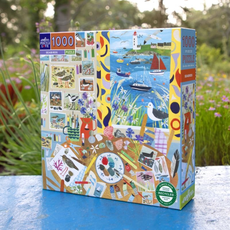 eeboo Puzzle - Seabirds - 1000 Piece - Mockingbird on Broad