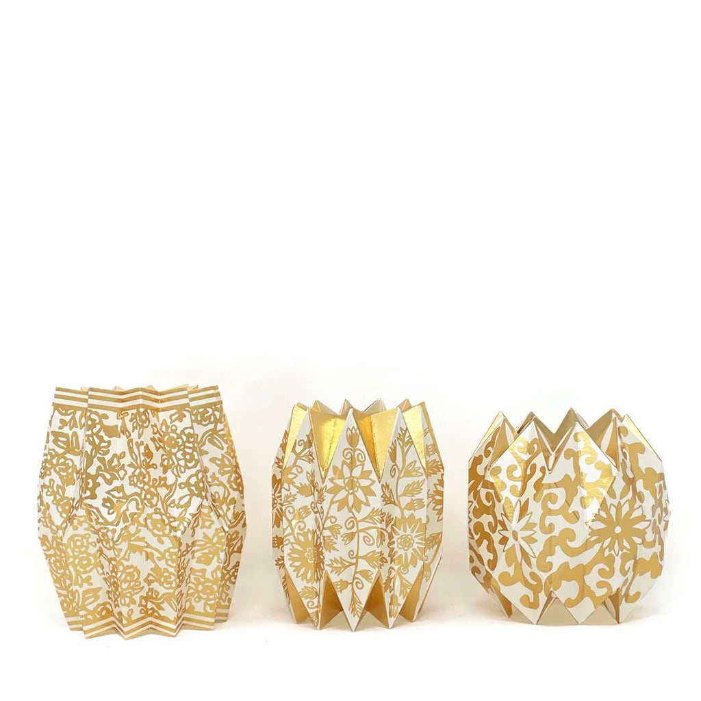 Vase Wraps-Gold Chinoiserie - Mockingbird on Broad