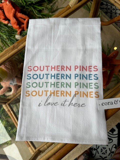 Kitchen Towel - I Love It Here - Southern Pines - Mockingbird on Broad