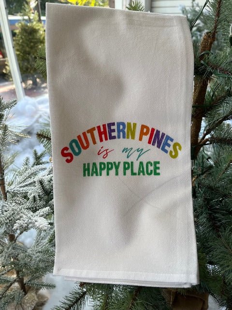 Happy Place Dish Towel - Southern Pines - Mockingbird on Broad