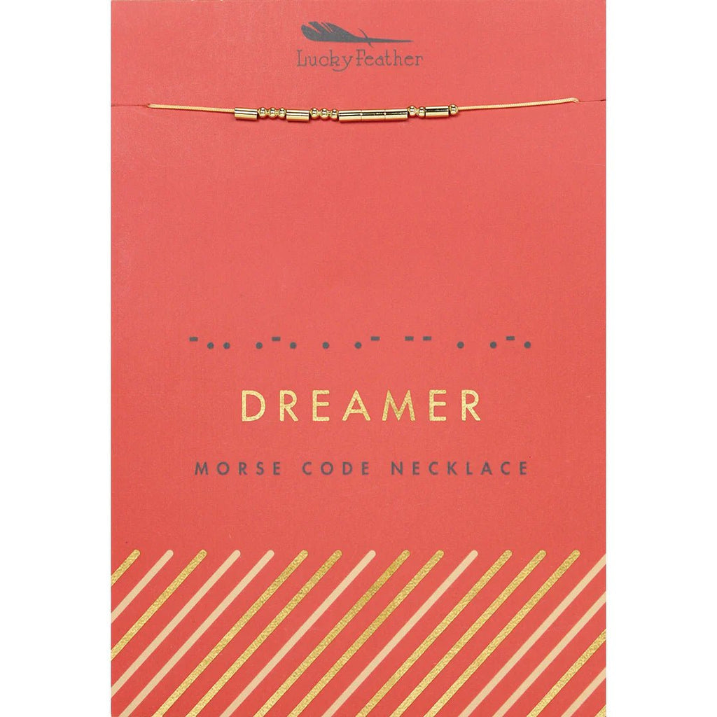 Morse Code Necklace - Dreamer - Mockingbird on Broad