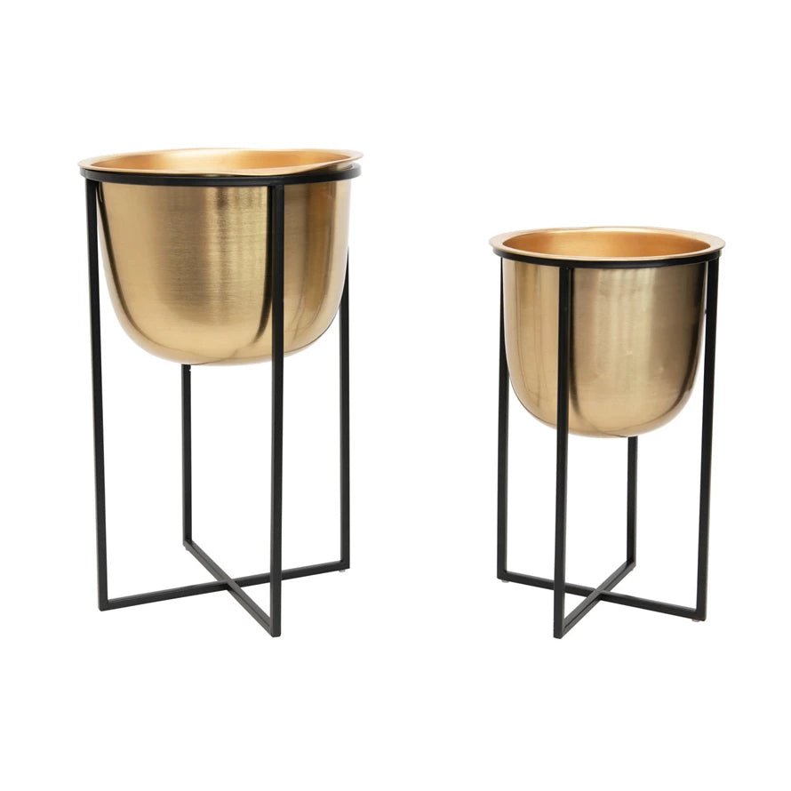 Metal Planters with Stands - Mockingbird on Broad