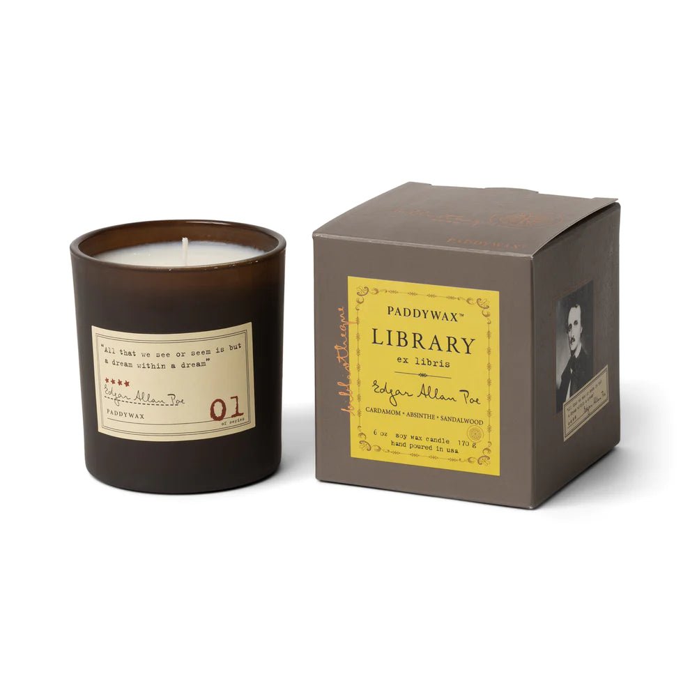 Library Candle Collection - Edgar Allan Poe - Mockingbird on Broad