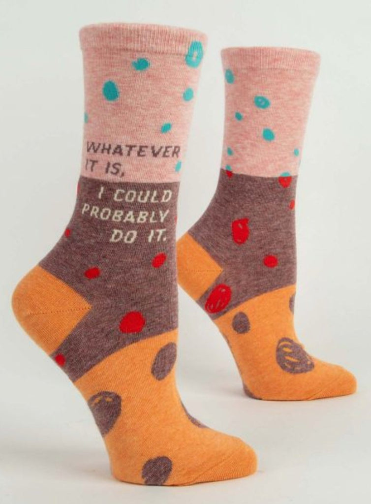 Crew Socks - Whatever It Is I Could Do It - Mockingbird on Broad