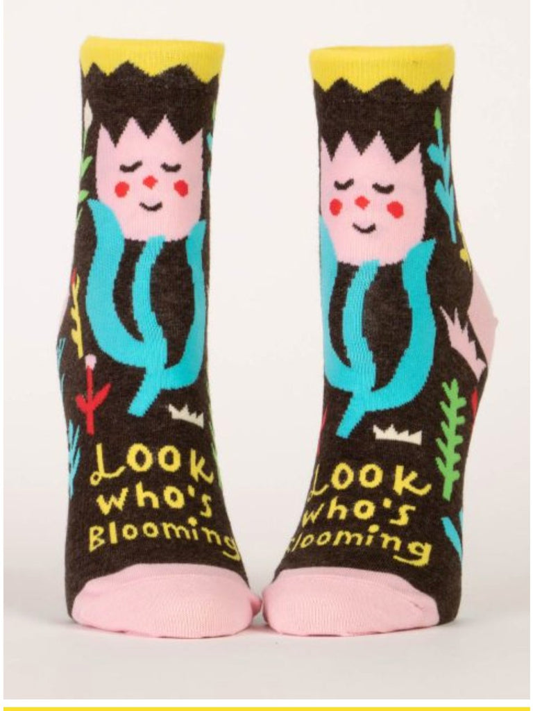 Ankle Socks - Look Who's Blooming - Mockingbird on Broad