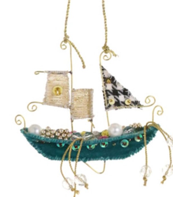 Ornament - Stitchery Ship - Mockingbird on Broad