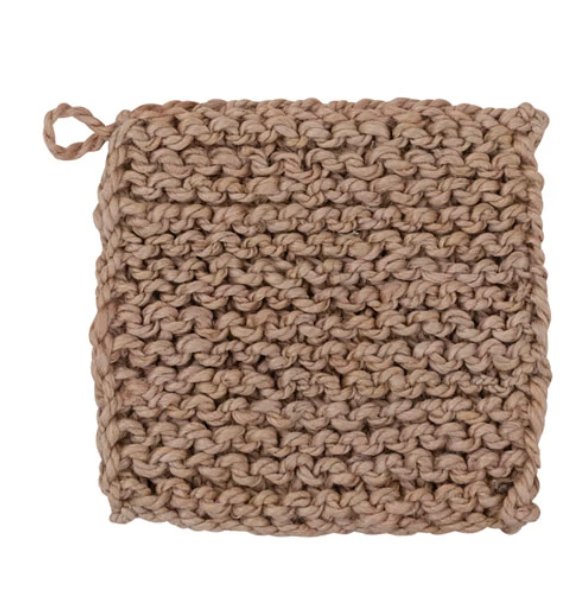 Jute Crocheted Pot Holder - Mockingbird on Broad