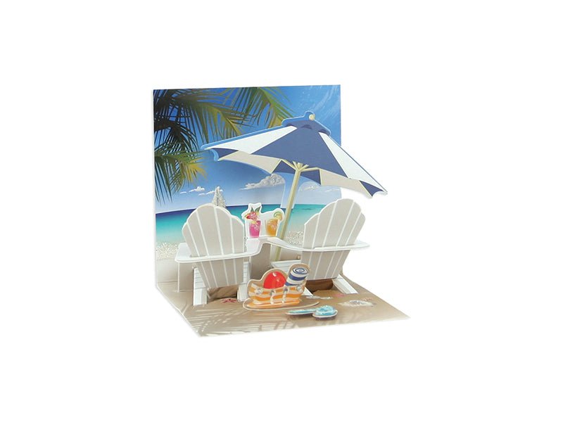 Pop Up Card - Tropical Beach - Mockingbird on Broad