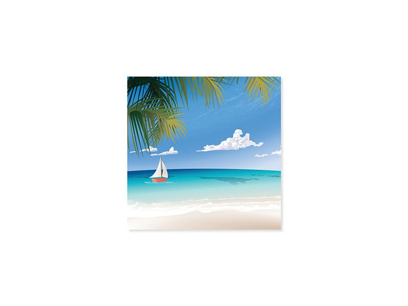 Pop Up Card - Tropical Beach - Mockingbird on Broad
