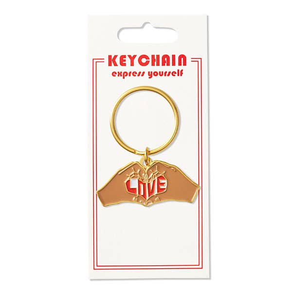 Keychain-Heart Hands Love - Mockingbird on Broad