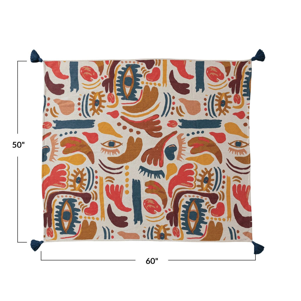 Abstract Throw Blanket - Mockingbird on Broad