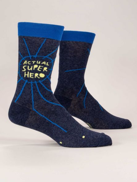 Men's Crew Socks - Actual Super Hero - Mockingbird on Broad