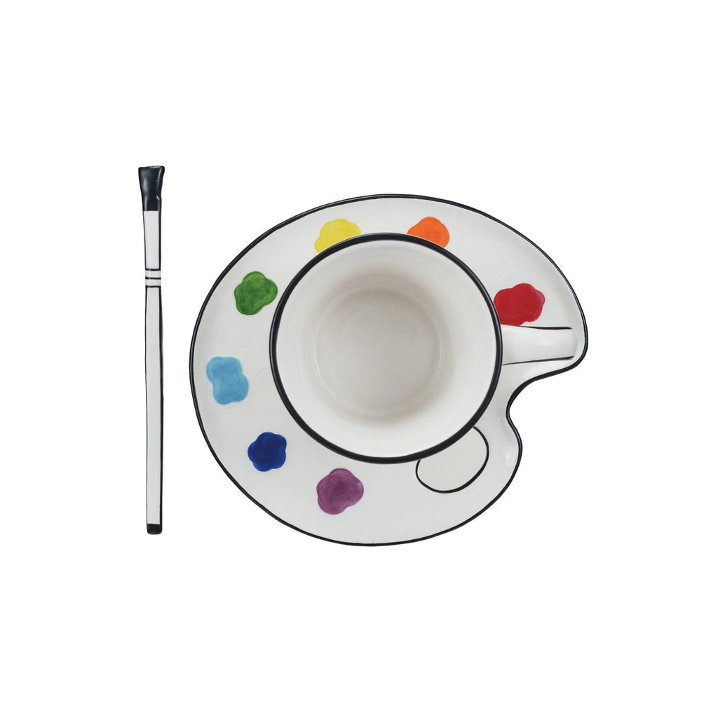 Artist Palette Teacup Set - Mockingbird on Broad