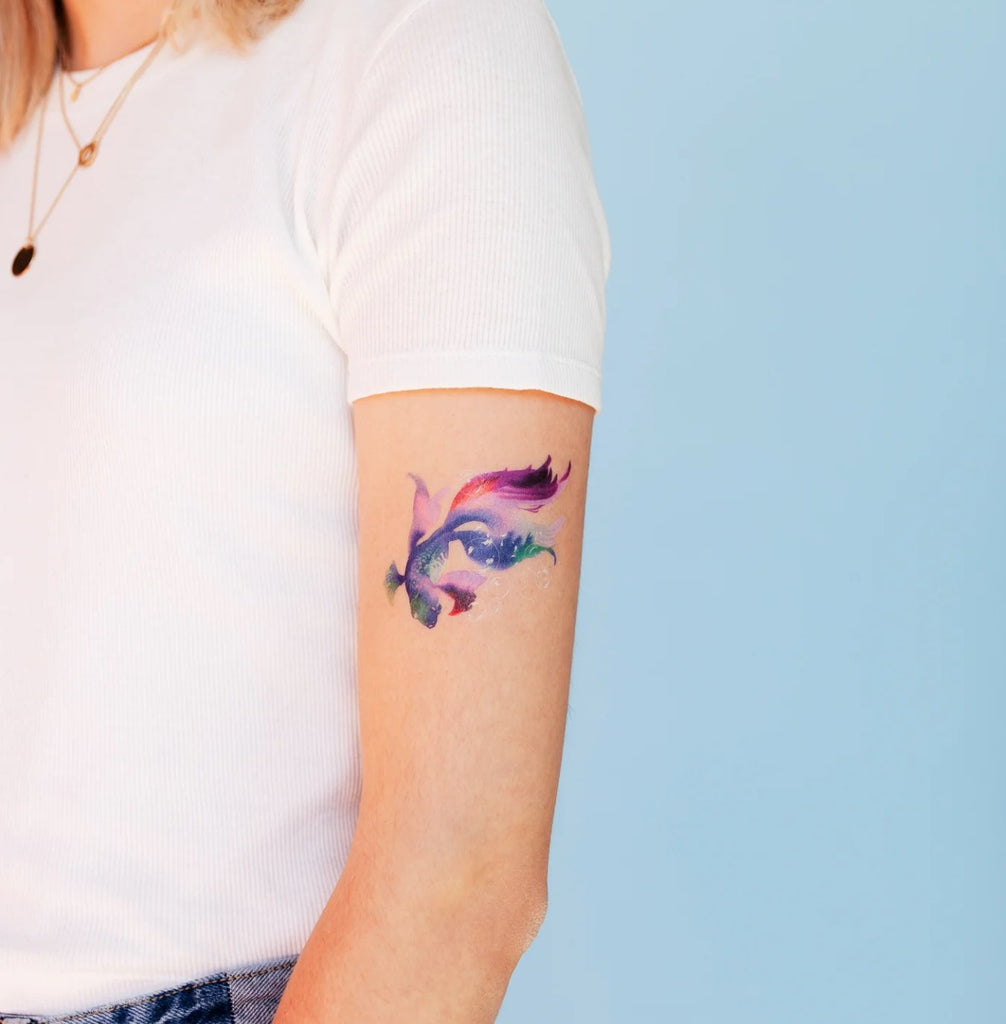 Tattly Temporary Tattoo - Betta Fish - Mockingbird on Broad