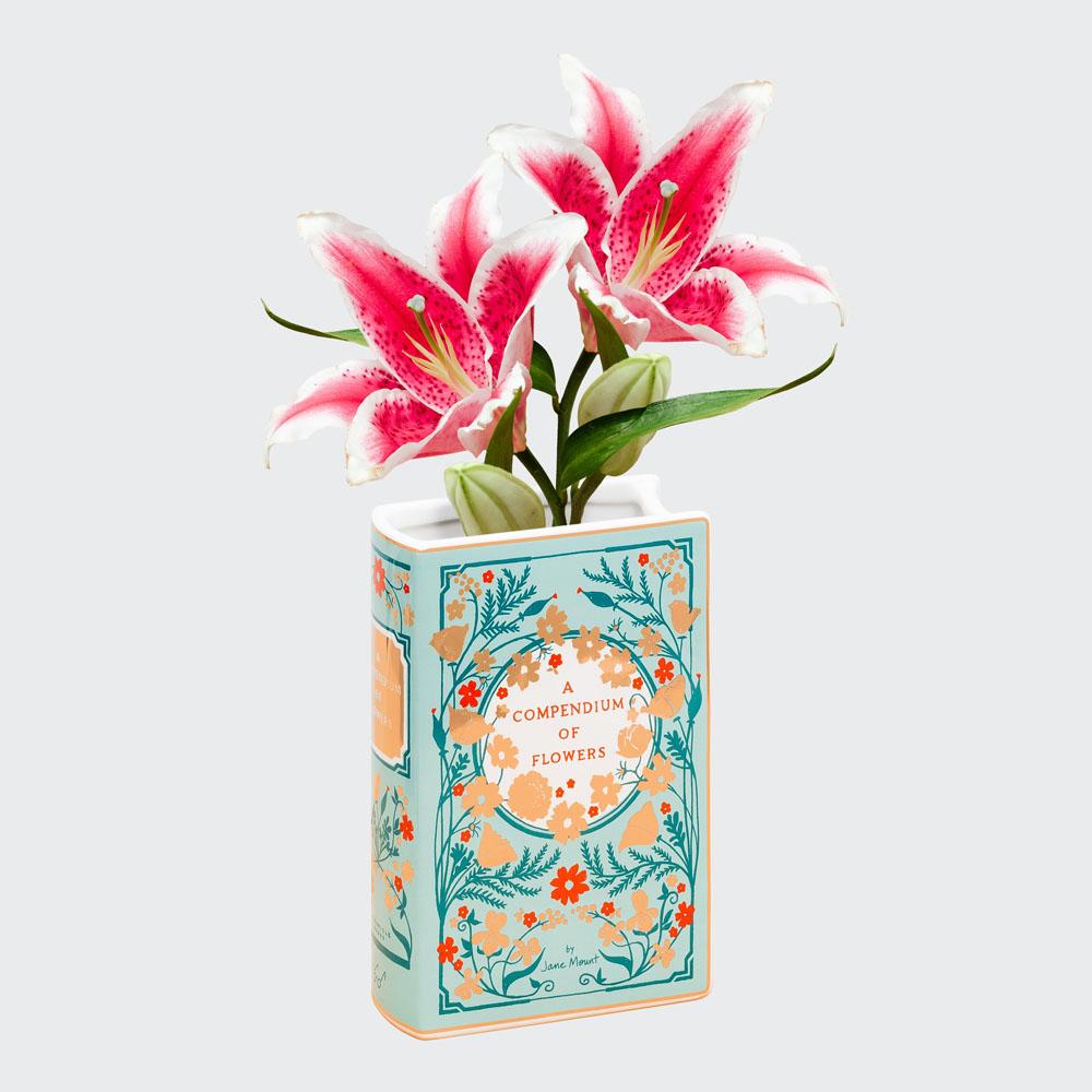 Bibliophile Ceramic Vase: A Compendium Of Flower - Mockingbird on Broad