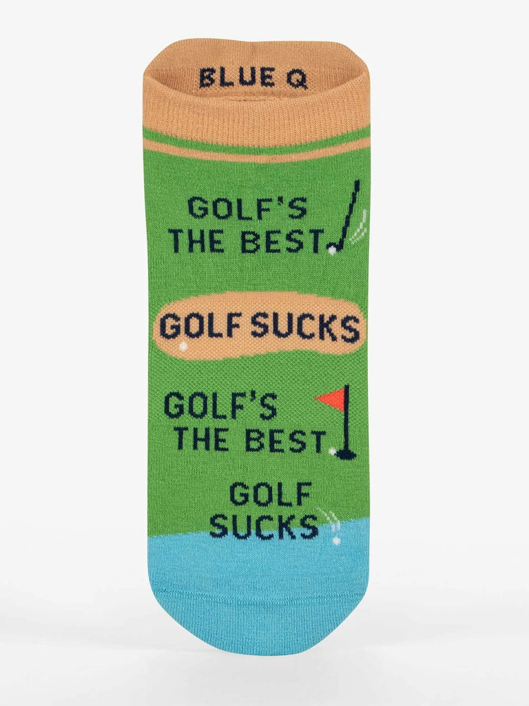 Blue Q Sneaker Socks - Golf Sucks - Mockingbird on Broad