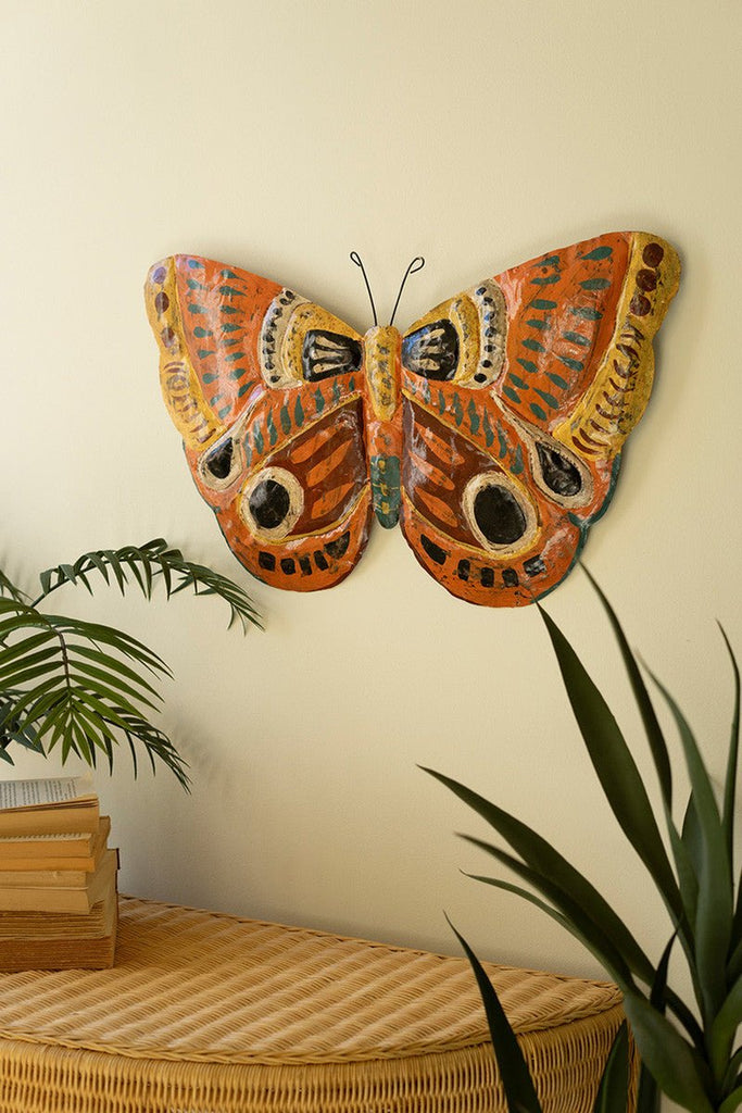 Wall Art - Painted Metal Butterfly - Mockingbird on Broad