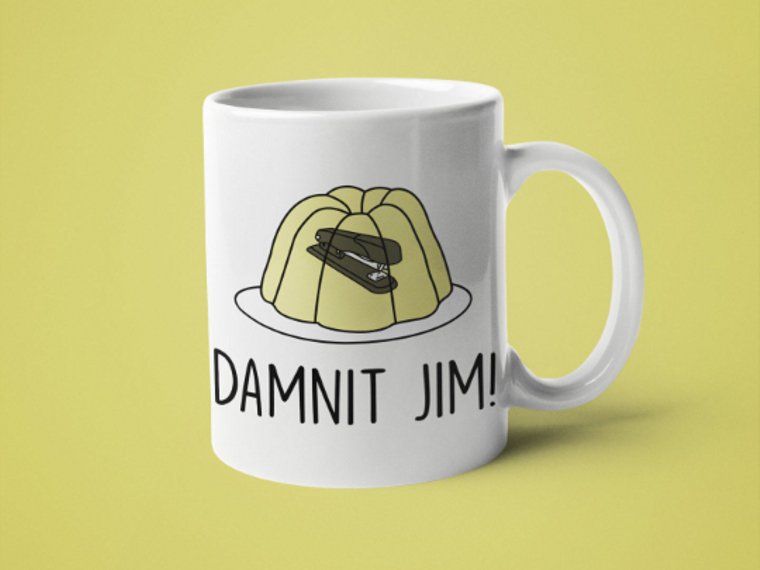 Coffee Mug - Damnit Jim, The Office - Mockingbird on Broad