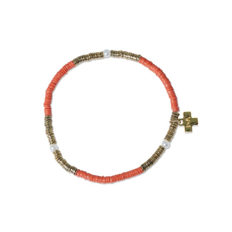 Ink + Alloy Rory Bracelet - Coral/Pearls - Mockingbird on Broad