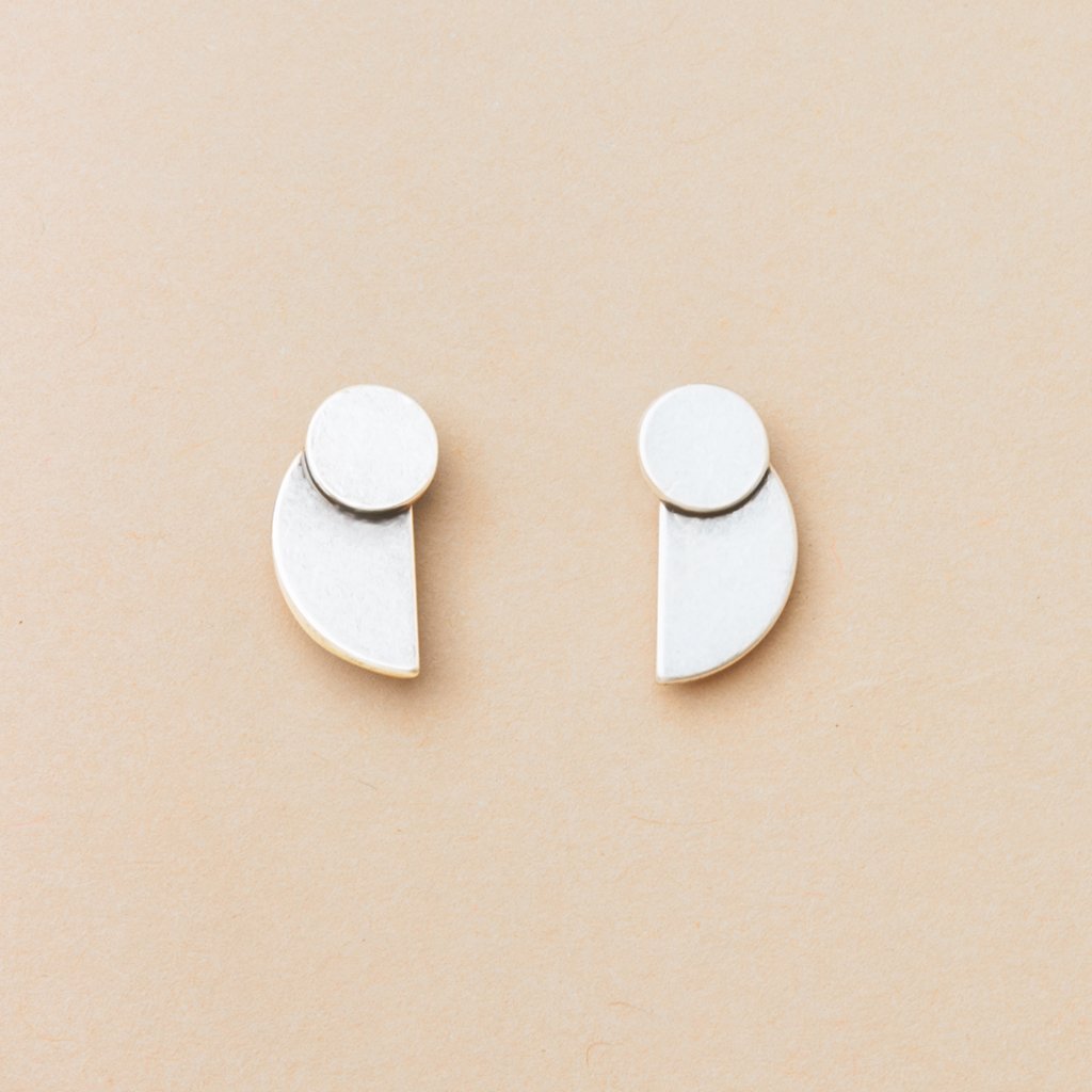 Refined Earring Collection | Eclipse Stud - Silver - Mockingbird on Broad