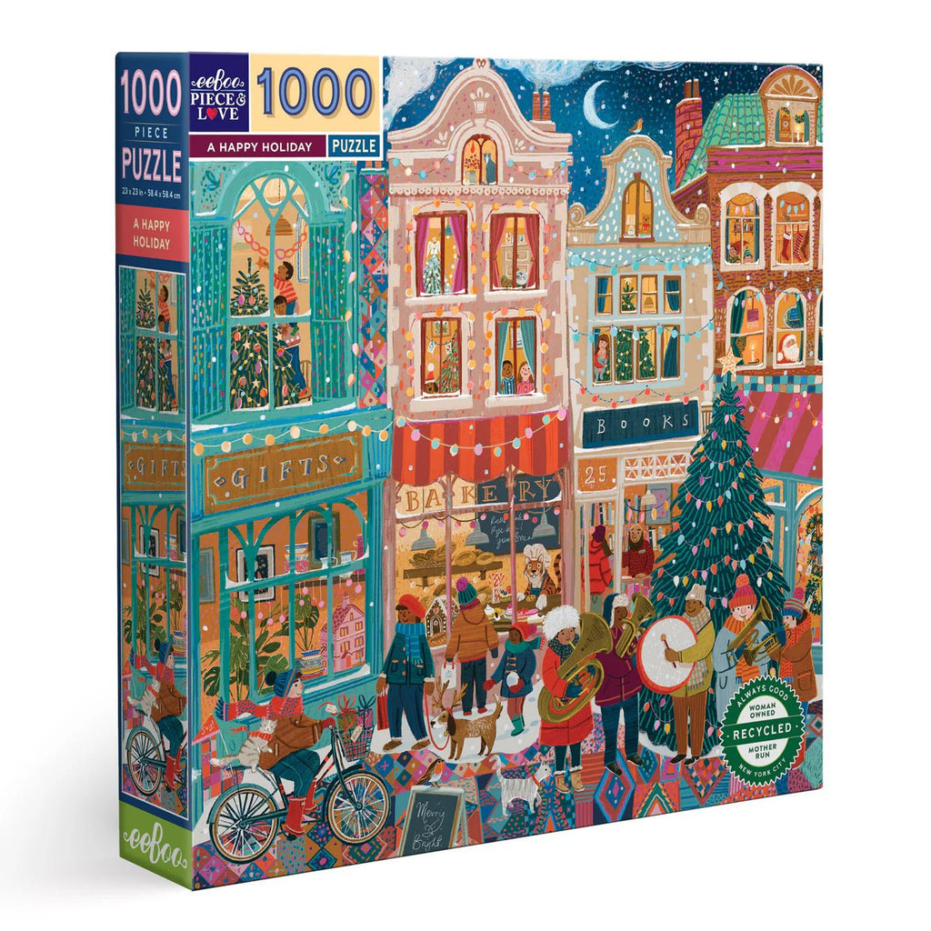 eeboo Puzzle - A Happy Holiday - 1000 Piece - Mockingbird on Broad