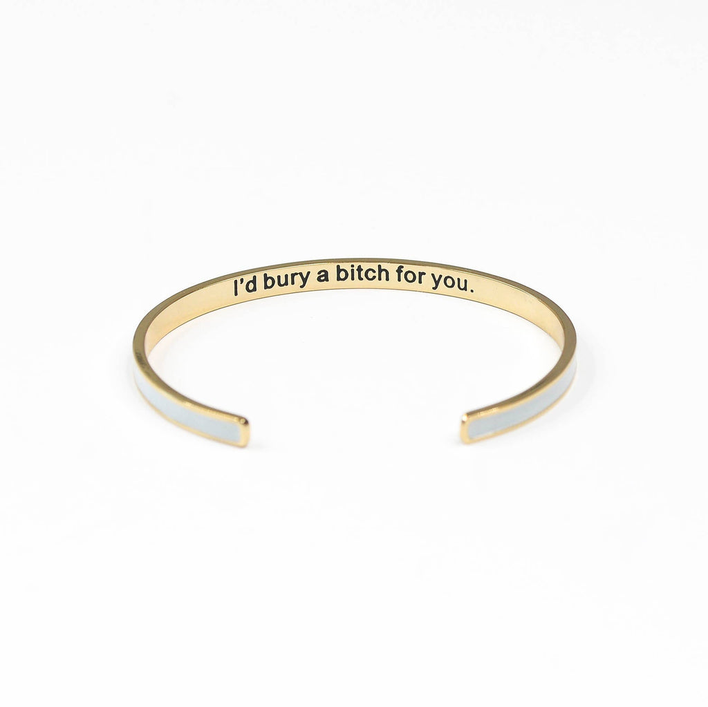 Enamel Bangle Bracelet - Bury a Bitch - Mockingbird on Broad