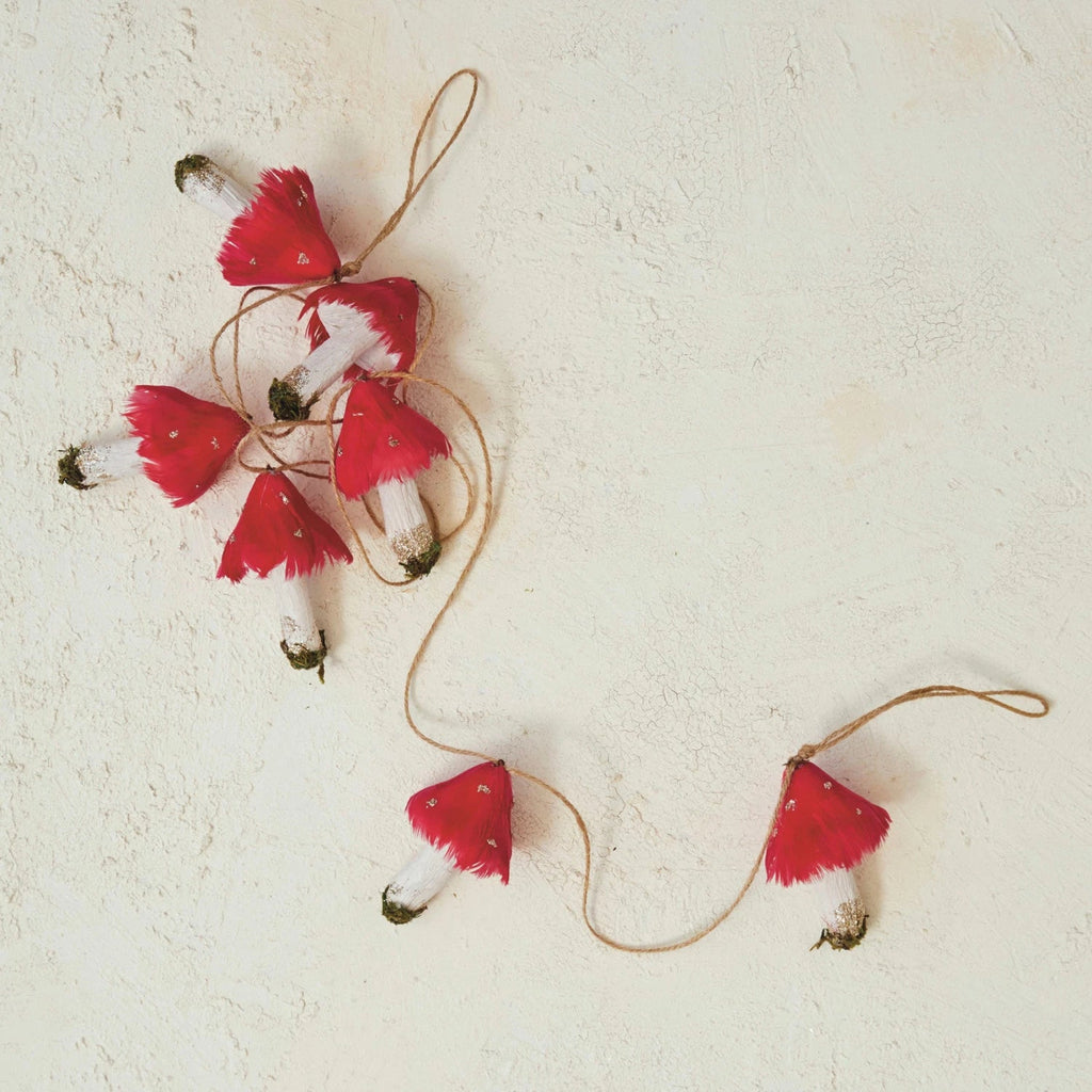 Feather Mushroom Garland - Mockingbird on Broad