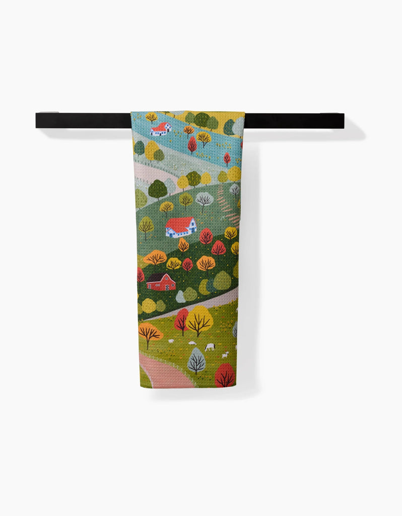 Geometry Kitchen Towel - Fall Sunflower Cottage - Mockingbird on Broad