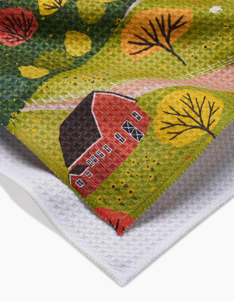 Geometry Kitchen Towel - Fall Sunflower Cottage - Mockingbird on Broad