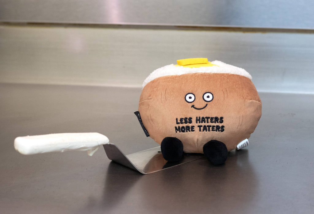 Grown Up Plush Toy - "Less Haters, More Taters" - Mockingbird on Broad